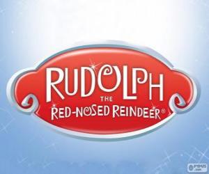 yapboz Rudolph Kırmızı Burunlu Ren Geyiği logosu